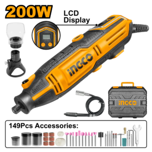 Mini Meuleuse 200W Avec 149 Pieces Accessoires Ingco MG2008