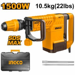 Marteau piqueur INGCO PDB15006 1500W 11kg SDS Max avec 2 burins et mallette BMC – INGCO Tunisie
