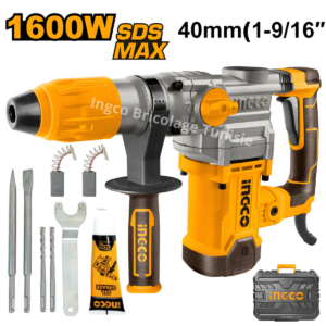 Marteau perforateur INGCO RH16008 1600W SDS Max 8J avec valise et accessoires – INGCO Tunisie