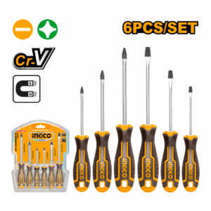 Ensemble De 6 Tournevis Ingco HKSD0628