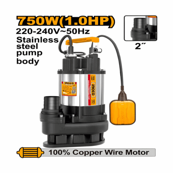 Pompe Vide Cave Inox 750W 1Hp Ingco Spds7508