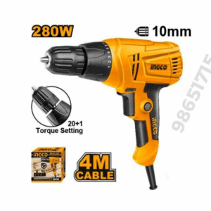 Perceuse visseuse INGCO 280W mandrin sans clé 10 mm avec réglage de couple