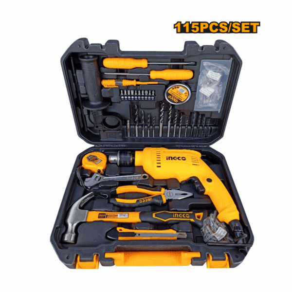 Caisse a outils ingco 115 pcs perceuse 680w