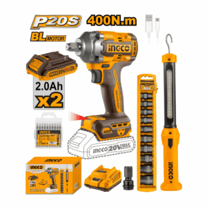 Kit clé choc INGCO combiné sans fil 400N.m COSLI23048