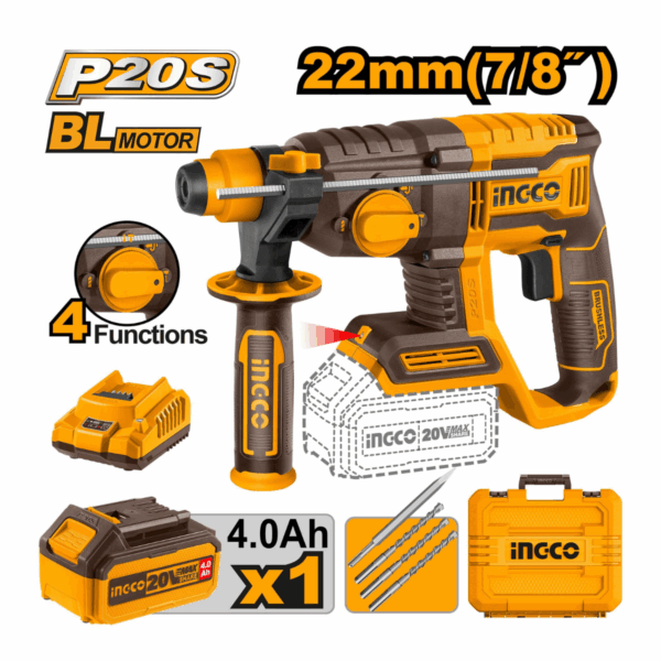 Marteau perforateur sans fil au lithium-ion 20 V