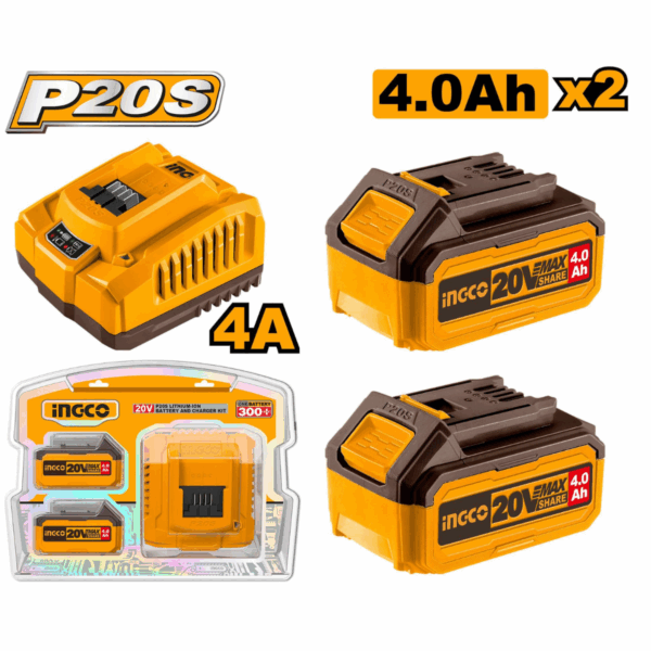 Kit batterie et chargeur lithium-ion P20S 20 V