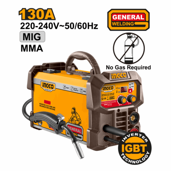 Poste à souder Inverter FCAW MIG/MMA 130A 220-240V INGCO