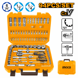 Jeu de 94 douilles 1/4″ et 1/2″ Ingco HKTS42941
