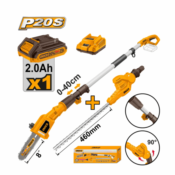 Scie à perche P20S 20 V au lithium-ion avec taille-haie CPTS201681