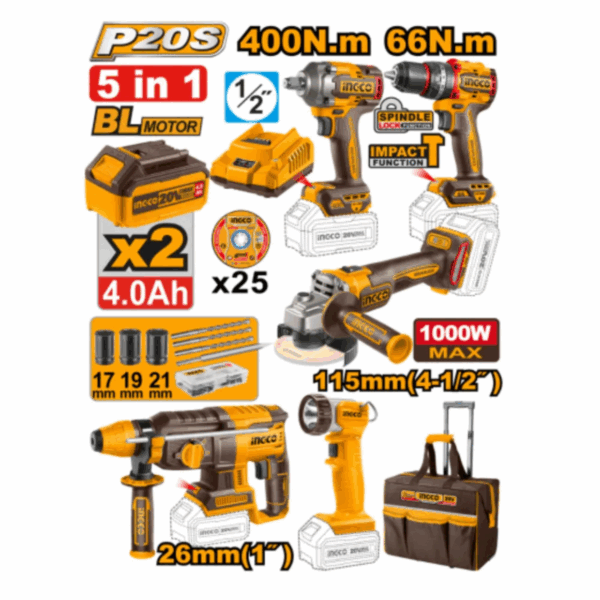 Ensemble d'outils sans fil INGCO CKLI2059