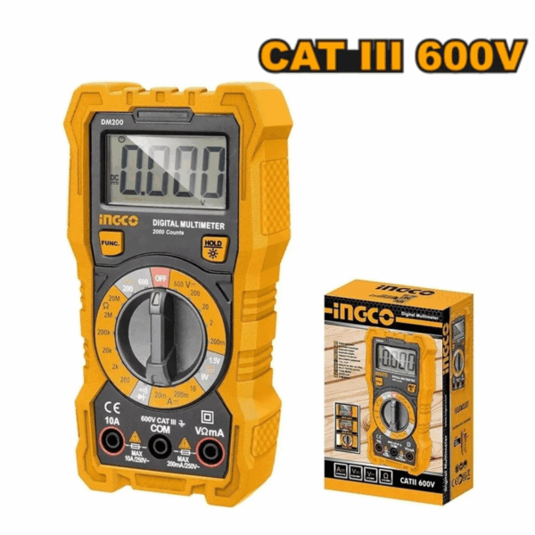 Multimètre numérique Ingco DM200 CATIII 600V