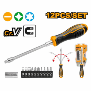 Ensemble de12pcs tournevis à tige flexible AKSDFL1208