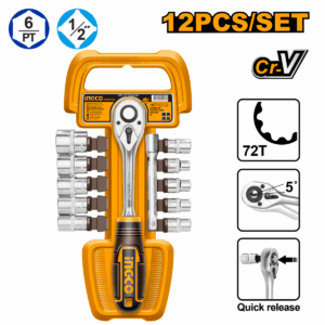Jeu de douilles 1/2" 12 Pcs HKTS12122