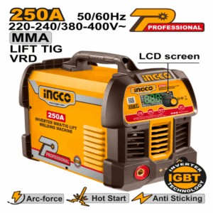 Poste à souder Inverter MMA/TIG Lift 250 A 220-240/380-400 V IGBT INGCO ING-MMA25089