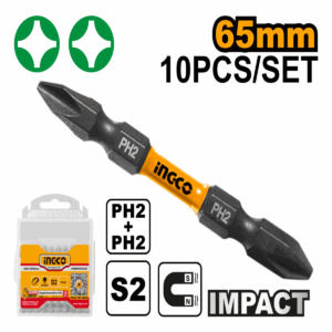 Embout De Tournevis à Impact 10Pièces INGCO SDBIM21PH233
