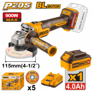 Meuleuse d'angle sans fil Lithium-ion INGCO CAGLI261521