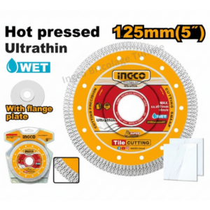 Disque diamanté ultra-mince Ingco 125 mm (5") (jante en maille) DMD081251HT