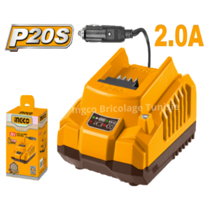 Chargeur de voiture INGCO P20S 20 V 2,0 Ah FCLI2012