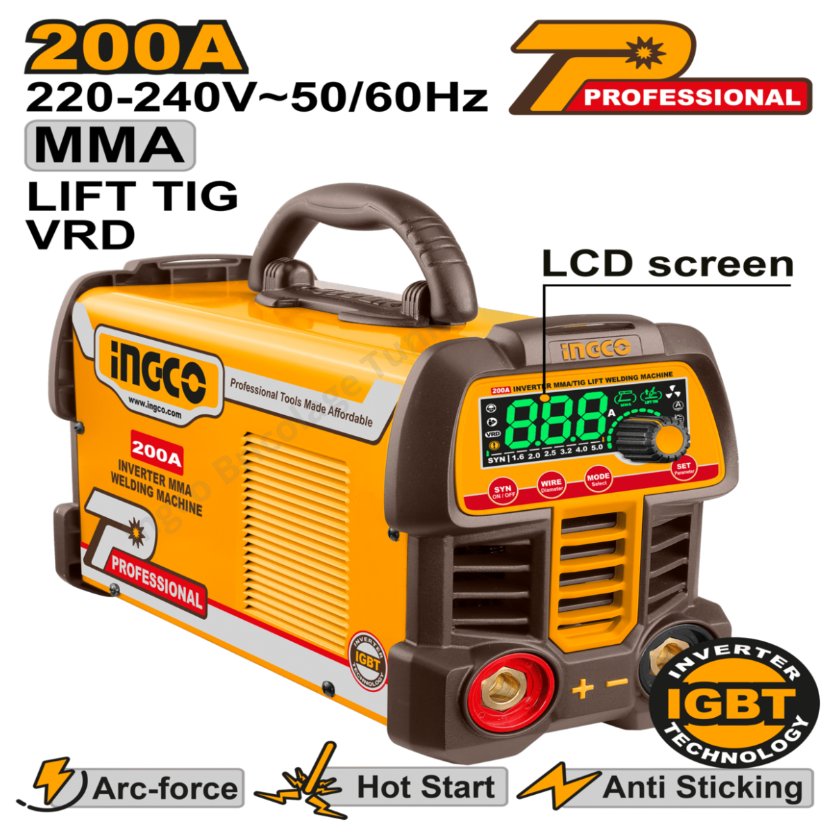 Poste À Souder Inverter Mma/Tig Lift 200A MMA200691