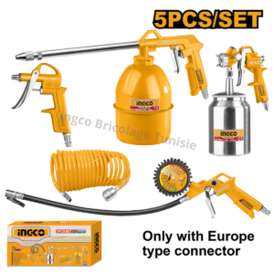 Ensemble de 5 outils pneumatiques AKT0051