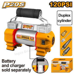 Compresseur d'air sans fil INGCO pour voiture 20 V – 120 PSI CACLI2026