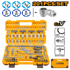 Coffret universel d'outils et d'accessoires, 201 pièces, INGCO HKTS082016