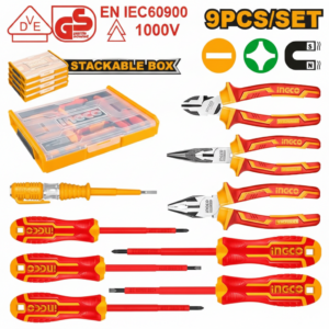 Ensemble de 9 outils à main isolés INGCO HKTV01H091
