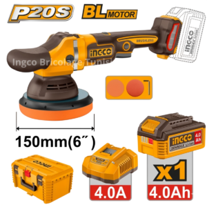 Polisseuse sans fil INGCO APLI20158 20V avec batterie 4Ah