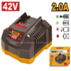 Chargeur de batterie INGCO 42V 2A compact et rapide