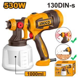 Pistolet à peinture électrique 530 W SPG4506 avec réservoir 1000 ml