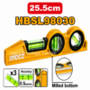 Niveau magnétique INGCO HBSL98030 de 25,5 cm avec 3 fioles haute visibilité et base usinée pour des mesures précises.