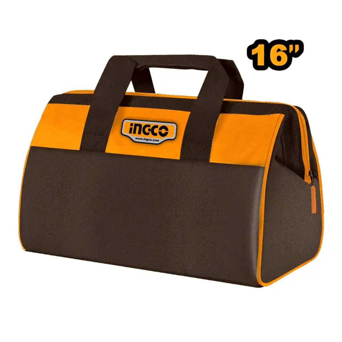 Sac à outils HTBG281628 16 pouces en polyester 1680D avec cadre rigide et 14 poches de rangement
