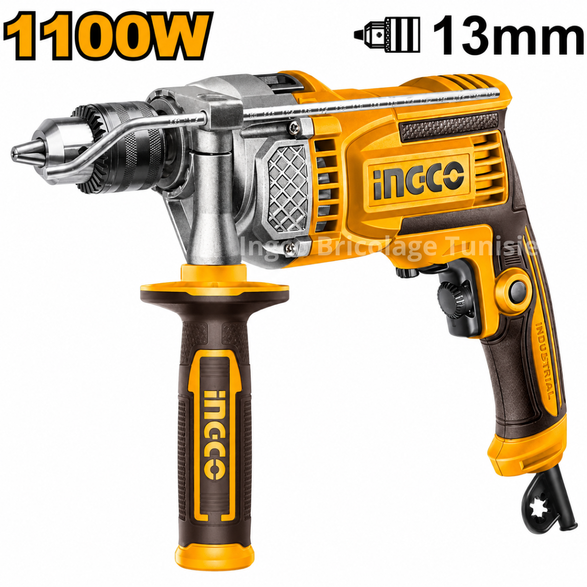 Perceuse percussion INGCO ID110028 1100W mandrin 13mm