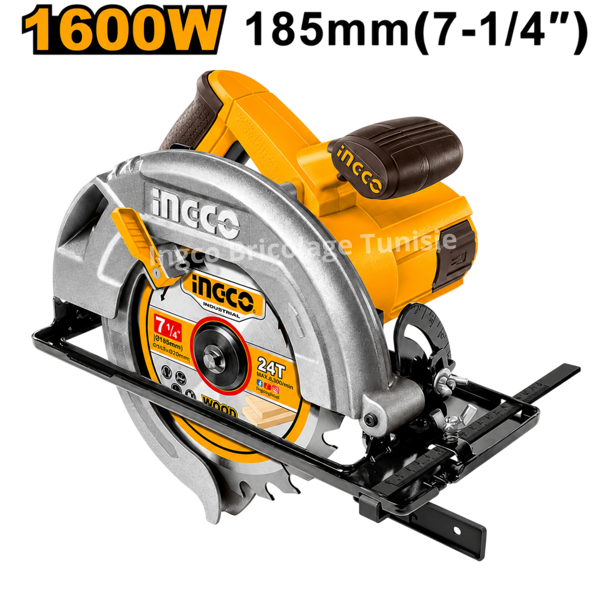 Scie circulaire INGCO CS18568 1600W avec lame 185 mm