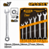 Jeu de 6 clés mixtes INGCO HKSPAR1061 19 à 32 mm en CR-V
