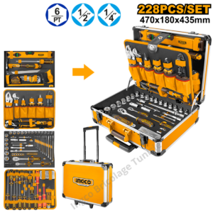 Coffret d'outils à main INGCO 228 pièces HKTHP52288 en mallette aluminium