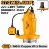 Pompe submersible 370 W 0,5 HP INGCO SPC37068 pour eau propre avec flotteur automatique et câble de 9 mètres.