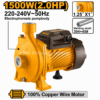 Pompe à eau centrifuge INGCO CPM150068 2 CV 1500 W avec turbine en acier inoxydable