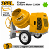 Bétonnière électrique INGCO CM906-1 2200W 350L pour travaux de construction
