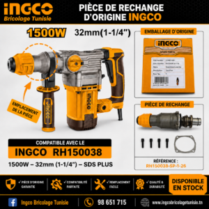 Tête de marteau complète INGCO RH150038-SP-1-26 pour marteau perforateur 1500W SDS Plus