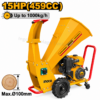Broyeur de végétaux à essence INGCO 15 CV WCS2100 avec moteur 459 cc et roues tout-terrain
