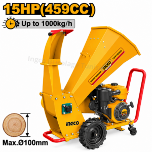 Broyeur de végétaux à essence INGCO 15 CV WCS2100 avec moteur 459 cc et roues tout-terrain